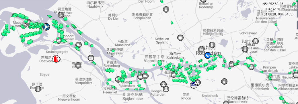 拥堵的鹿特丹港